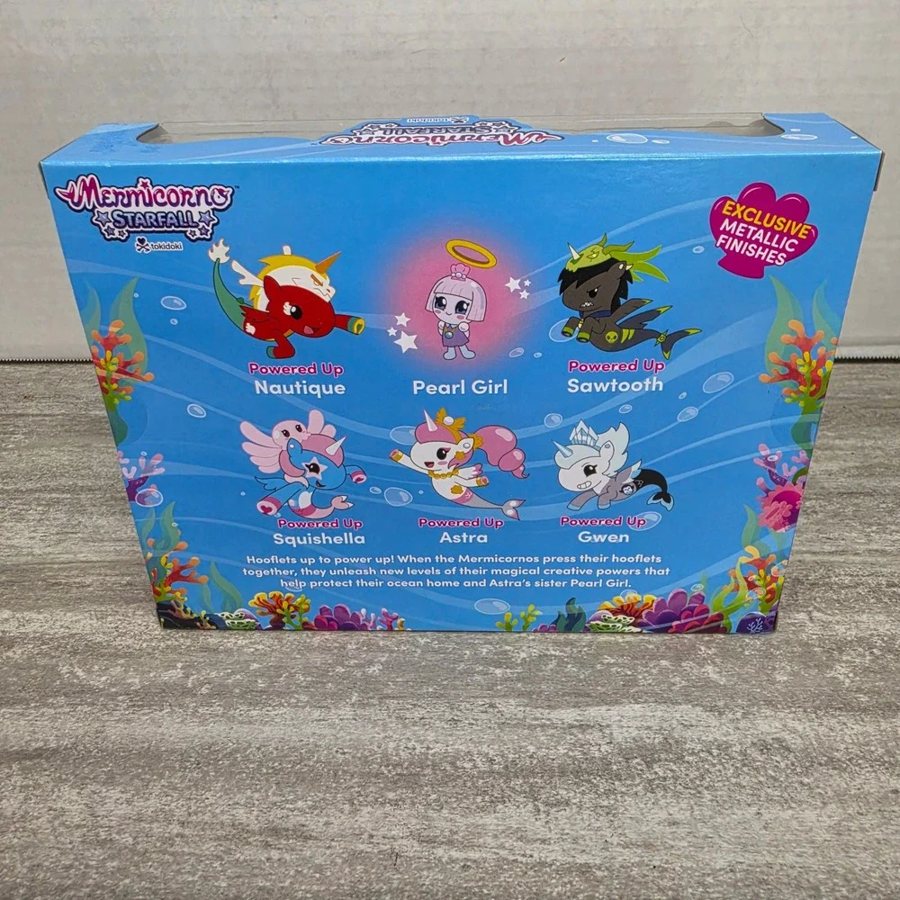 Tokidoki Mermicorno Starfall 6 Figure Pack Metallic Pearl Girl Nautique Sawtooth